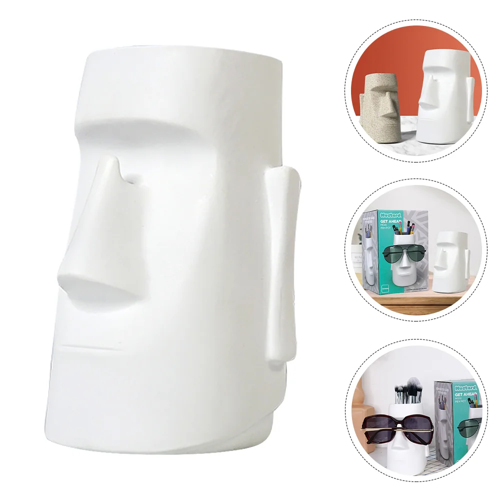 

Подставка для карандашей из смолы Moai, многофункциональный держатель для карандашей и очков