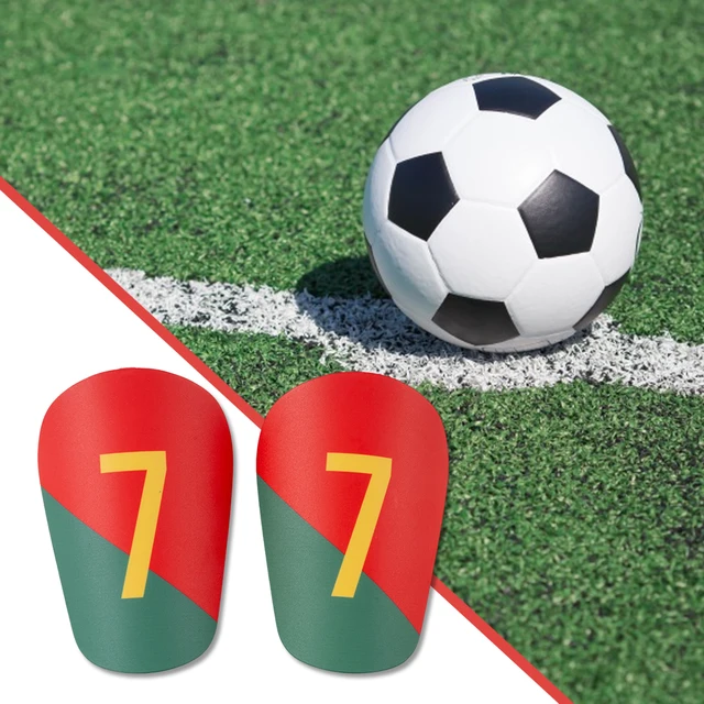 Mini Parastinchi Da Calcio Per Bambini - 2 Paia Di Protezioni Leggere Per Stinchi, Anti-Urti E Personalizzabili