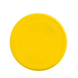 Colorful Silicone Flying Saucer - Interactive Chew - Resistant Pet Toy (YELLOW)