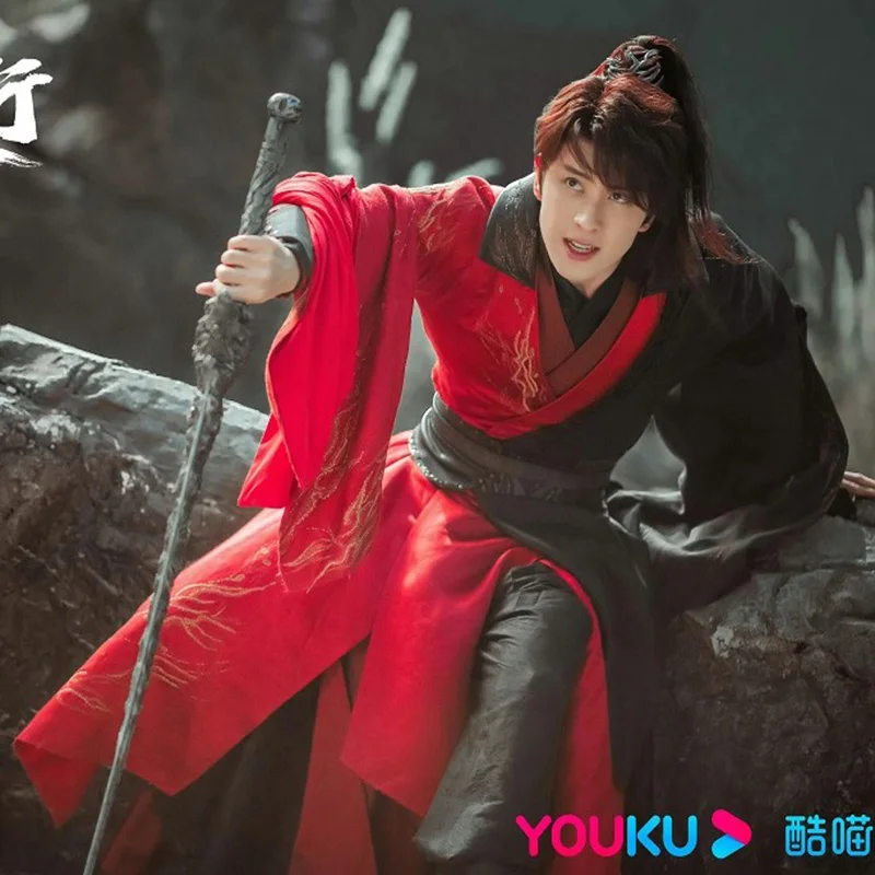 

Xiao Se Lei Wu Jie костюм китайского старинного мужчины для драмы кровь молодежи сценическое выступление ханьфу меч Косплей Костюм