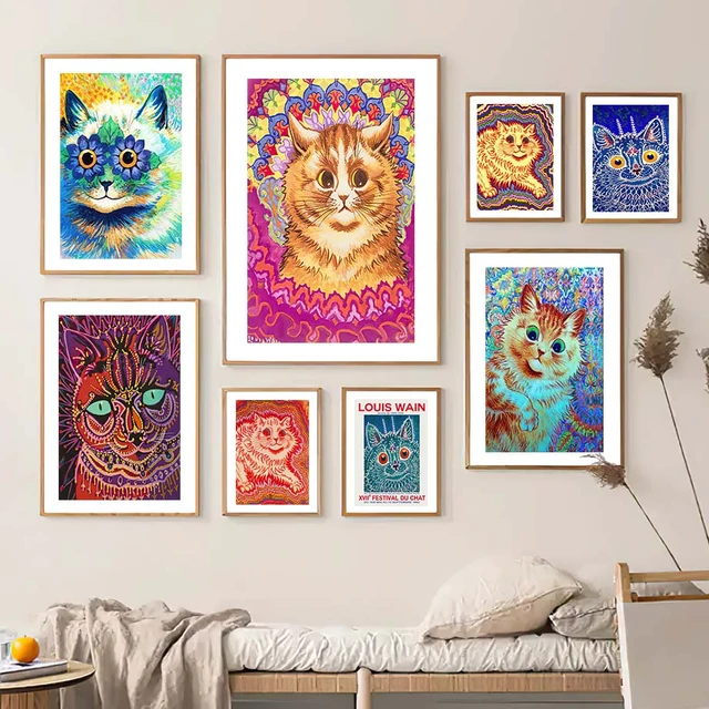 Winner Ping Pong Cats by Louis Wain - Ping Pong Cats By Louis Wain - Posters  and Art Prints