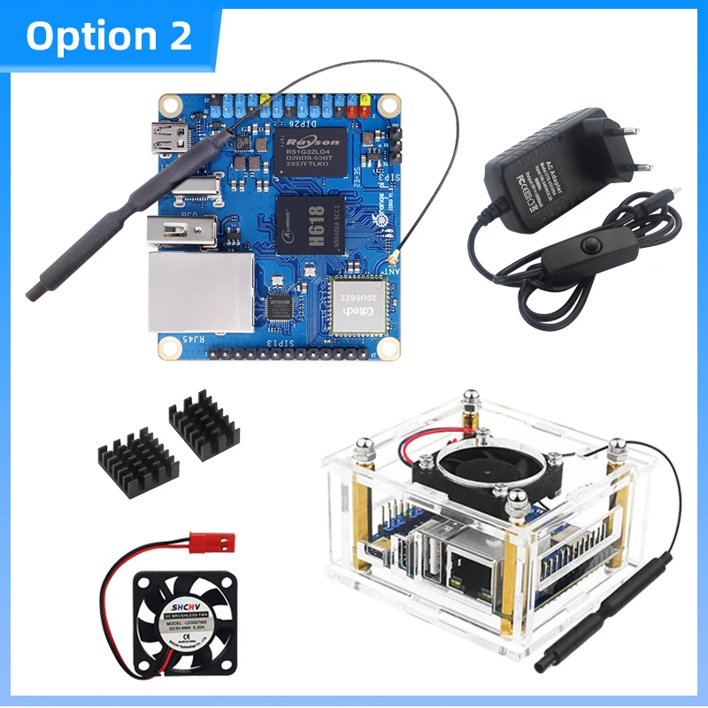 Arancione Pi Zero 2 W Mini PC Scheda Di Sviluppo Allwinner H618 Arancione Pi Zero 2 W WiFi-BT BLE SBC Computer A Scheda Singola Zero 2 W