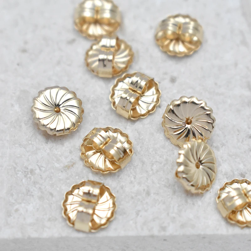 14K Gold Filled Premium Earring Back Swirl Design Earring Back  DIY Jewelry Making  Findings Handmde Gold Jewelry Accessories