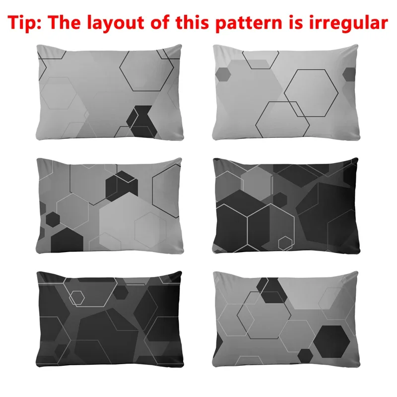 Set lenzuola con angoli in tre pezzi opache con motivo geometrico semplice e moderno da 3 pezzi, set copri letto stampato per camera da letto, biancheria da letto 6