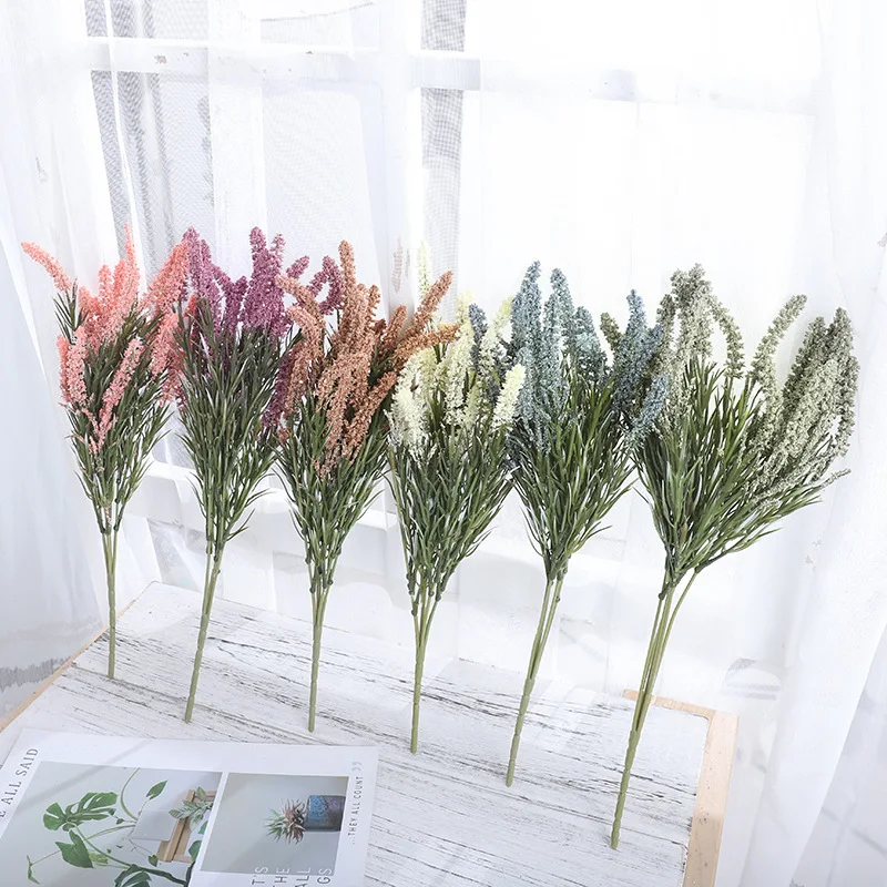 Elegant Artificial Lavender and White Floral Bouquet for Home and Event Décor