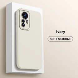 Enhanced Shockproof Liquid Silicone Phone Case with Lens Protection and Built-in Fluff Lining for Realme GT3 (Ivory)