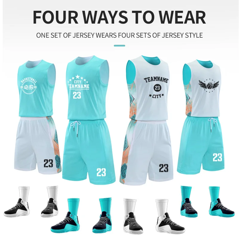 Custom Reversible 3x3 Basketball Uniform - Model 5