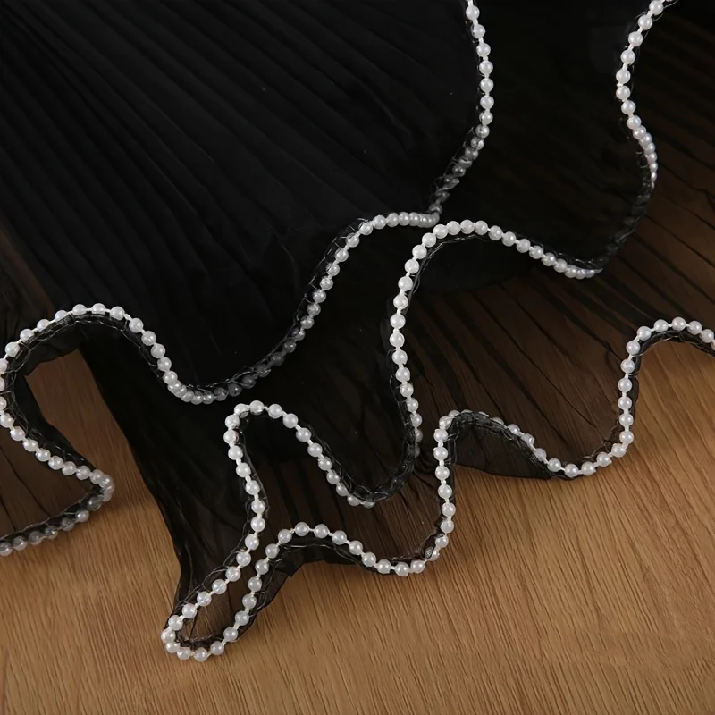 1pc Valentine's Day Pleated Wavy Bouquet Wrapping Flower Wrapping Mesh, Cuttable Wavy Yarn Decoration Florist Supplies