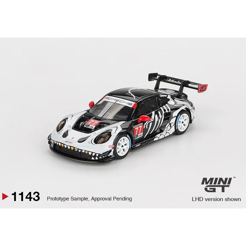 MINI GT 1:64 Skeleton Rexy Porsche 911 GT3 R #77 GTD PRO AO Racing