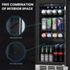 Outdoor Wine and Beverage Refrigerator Single & Dual Zone Wine Fridge Under Counter Beer Cooler Fridge Built-In Freestanding 5