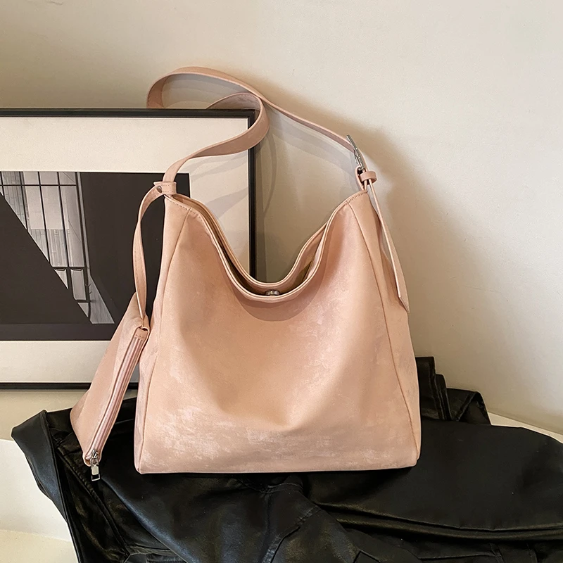 

Простые сумки на плечо, женские сумки, новинка 2024, Высококачественная вместительная сумка-тоут из искусственной кожи, однотонная Бесплатная доставка, женская сумка