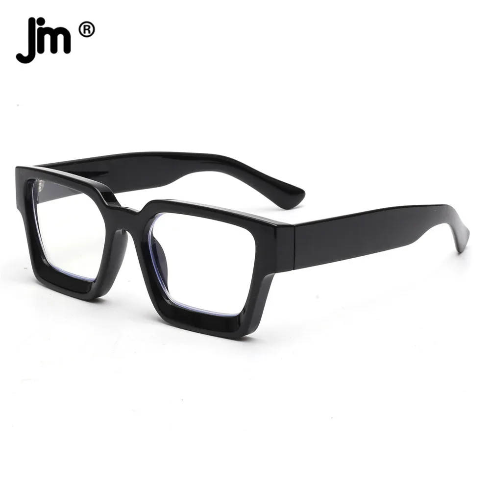 JM Square Reading Glasses, Blue Light Blocking Computer Reader for