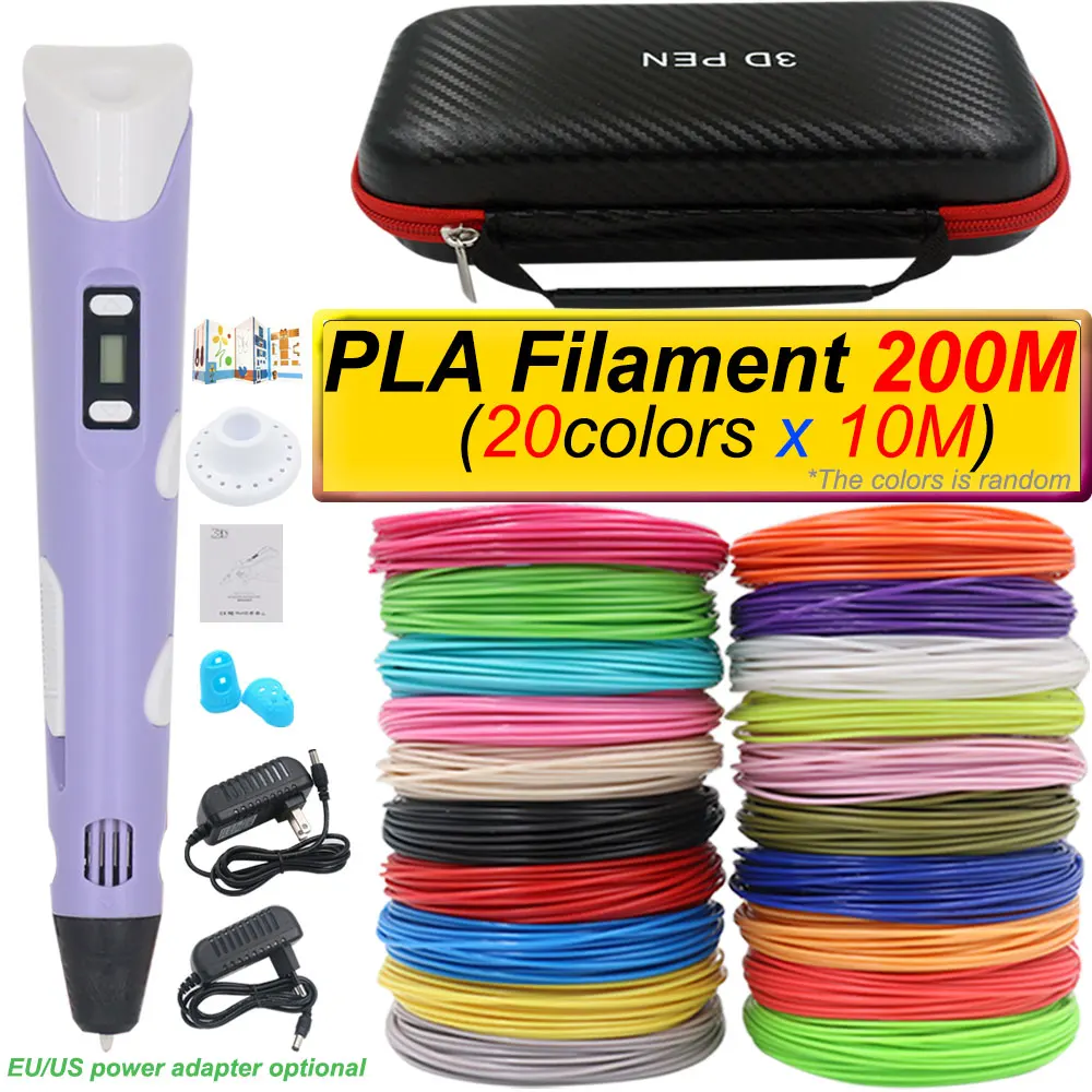 2025 어린이를위한 새로운 3D 펜 LCD 화면과 3D 드로잉 인쇄 펜 어린이를위한 200M PLA 필라멘트 장난감 크리스마스 생일 DIY 선물
