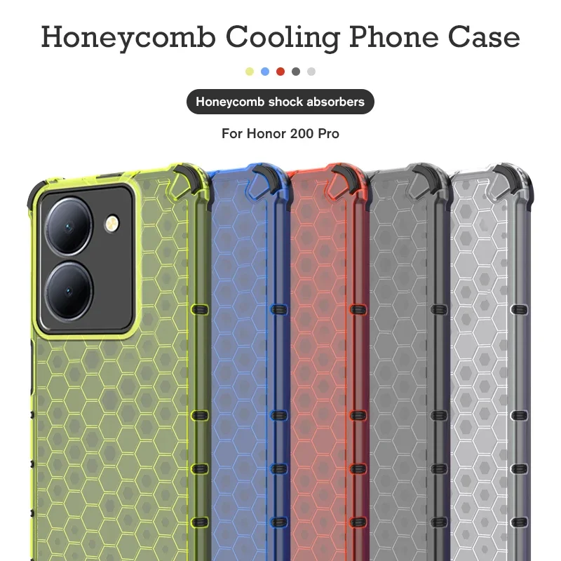 Honeycomb Pattern Armor HD Shockproof Protective Phone Case