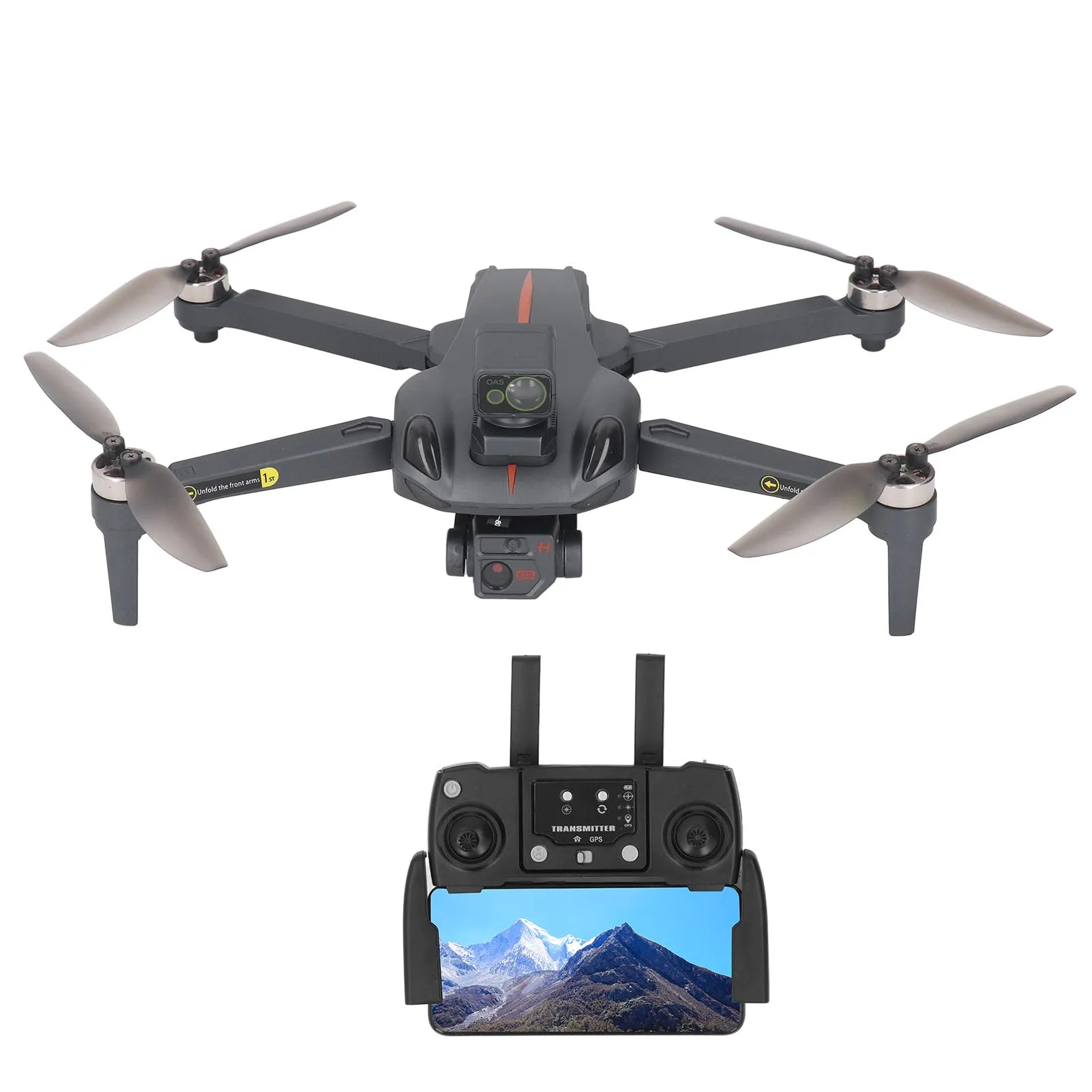 RC Quadcopter 360 Degree Rolling Stunt RC Drone Strong Wind Resistance Optical Flow Hovering with Storage Bag for Photography