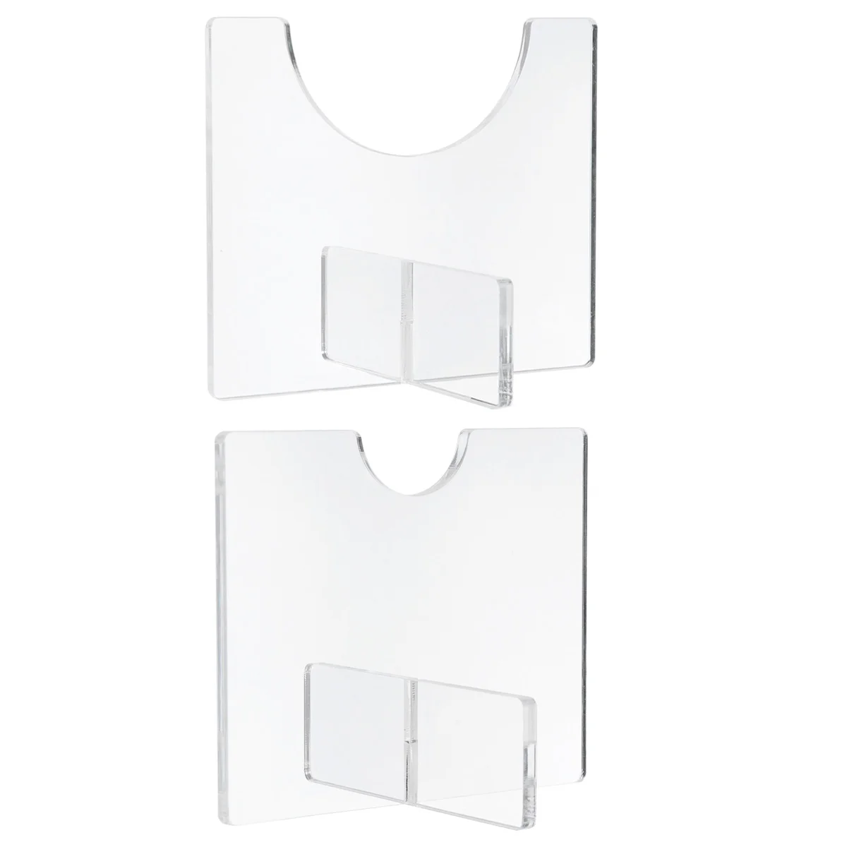 

2 Pcs Baseball Stand Clothes Hanger Acrylic Bat Support Softball Display Holder Transparent