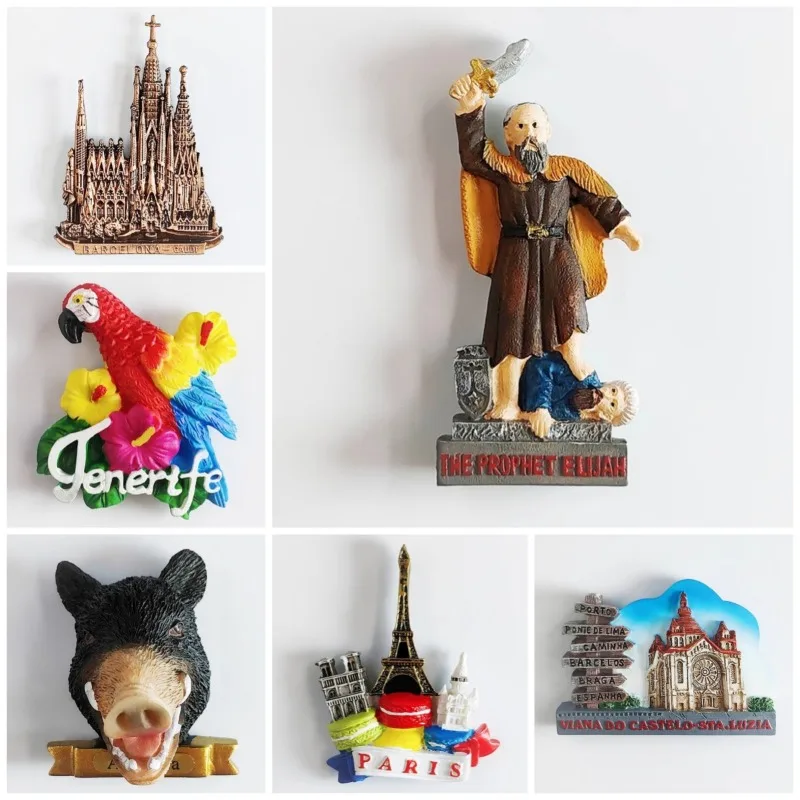 

Various Countries Travelling Souvenirs Spain Italy America France Fridge Magnets the Prophet Elijah Fridge Stickers Gifts