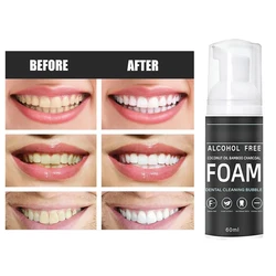 Coconut Oil Foam Toothpaste Black Tooth Whitening Deep Cleaning Gums Remove Teeth Yellow Bad Breath Fresh Breath Care