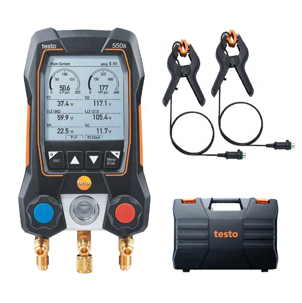Originale Testo 550S Kit Base Manometro Collettore Digitale