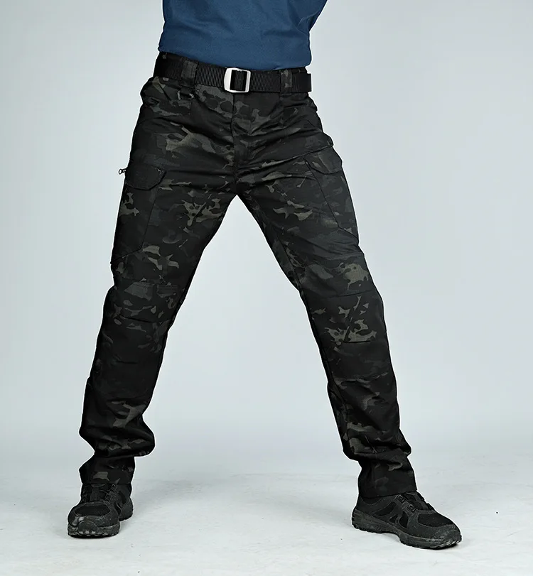 Men's Tactical Cargo Pants Outdoor Style Soft Shell Camouflage Pants Military Army Outdoor Multi Pocket Wear-resistant Trousers 6