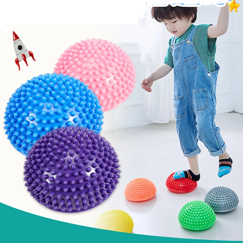 Newly Inflatable Half Sphere Yoga Balls PVC Massage Fitball Exercises Trainer Balancing Ball For Gym Pilates Sport Fitness