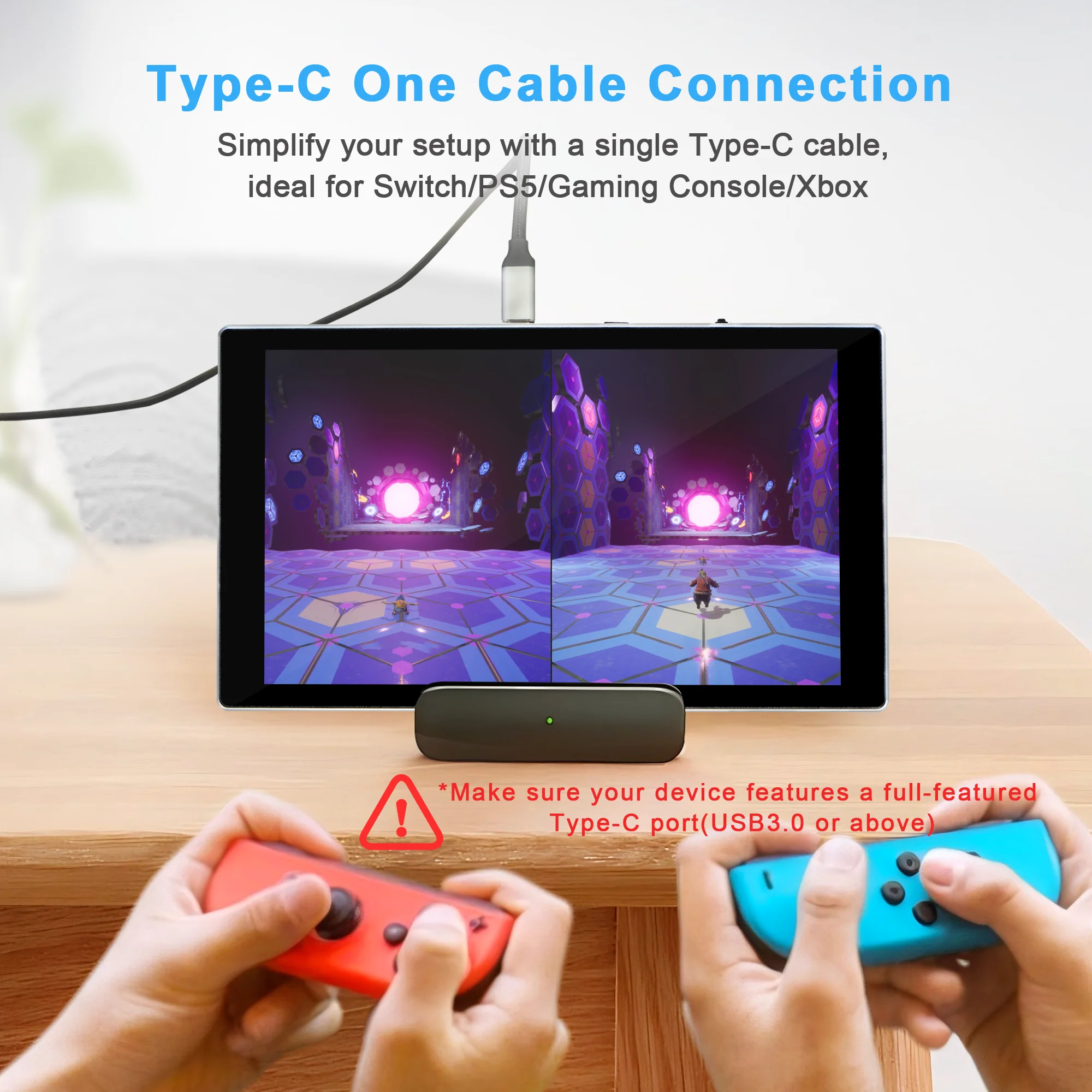 Wisecoco 7인치 휴대용 터치 모니터 게이밍 노트북 IPS LCD 1920x1080 FHD HDMI 타입 C 디스플레이 (PC, 라즈베리 파이, Xbox, 스위치용)