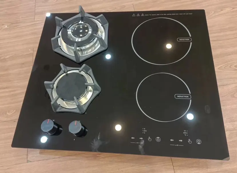 

Foshan 60cm Built in 4 burners Glass Gas Stove electric ceramic induction cooktops combination Multiple cooker