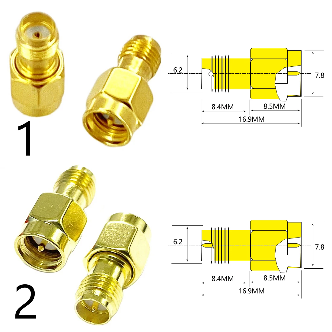 DexMRtiC SMA Male / Female RF Coax Adapter Connector Straight Right Angle T Type Splitter Goldplated NEW Wholesale