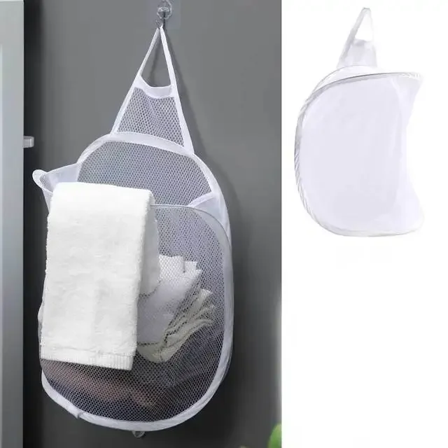 Foldable Wall-Mounted Laundry Basket Organizer