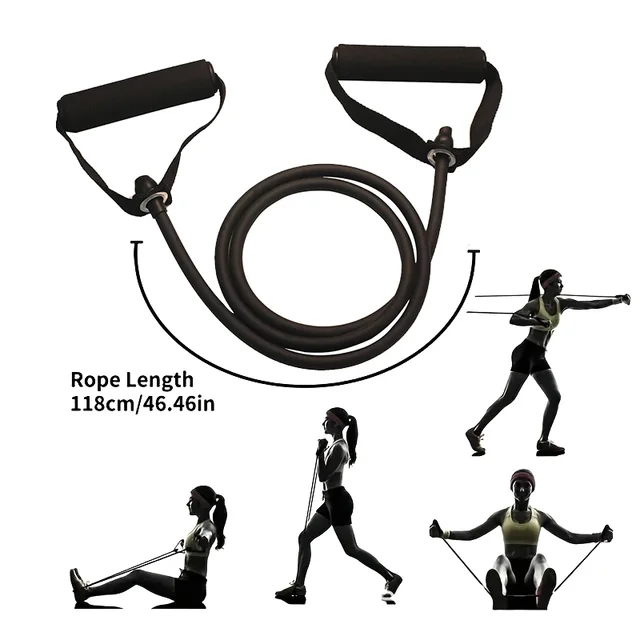 Resistance Bands Strength Training Equipment Fitness Strap Exercise Band With Handle Exercise At Home For Men and Women Expander 4