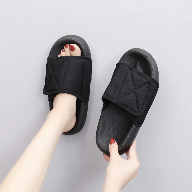 

Новинка лета 2022, Женские Повседневные тапочки, мягкая подошва, однотонные пляжные тапочки, универсальные домашние тапочки для женщин