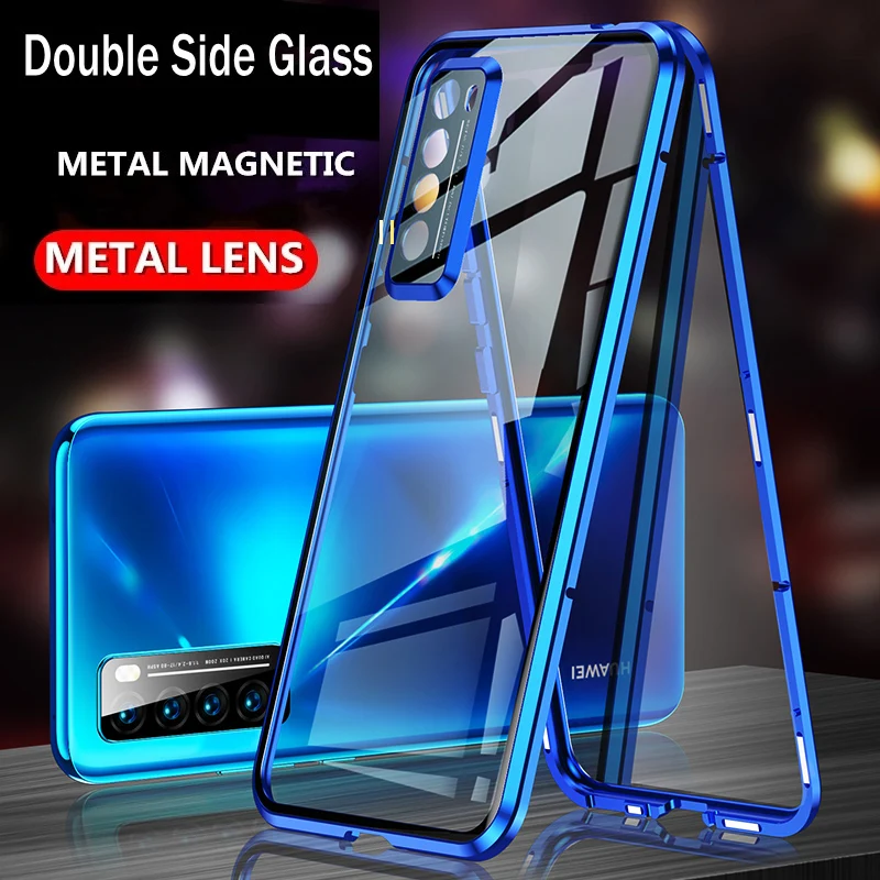 360 Full Case For Xiaomi Redmi 14C 14R Case Double Sided Magnetic Adsorption Metal Capa Tempering Glass Cover For Redmi 14R 14C phone case magnetic case phone protector cover