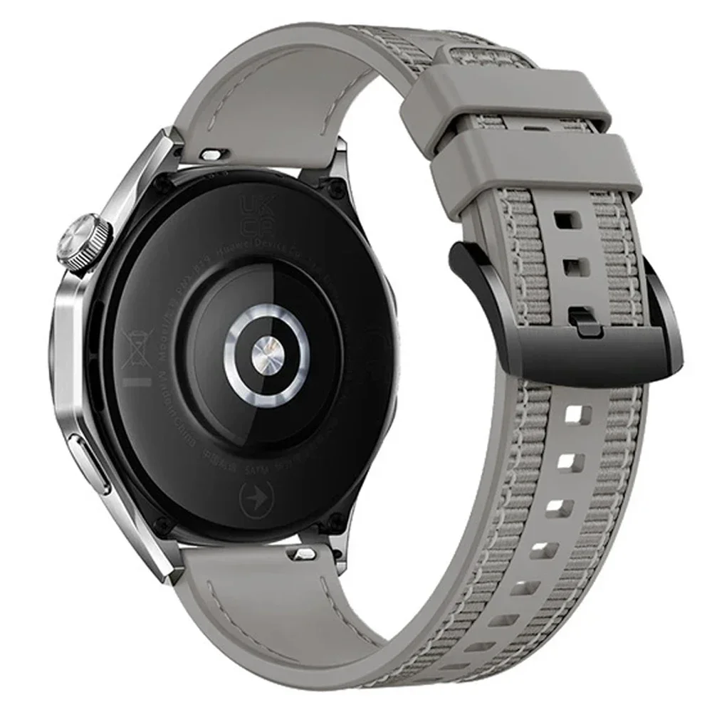 Versatile Nylon Silicone Watch Band, 22mm, Unisex Style