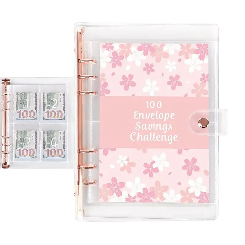 

Budget Binder Cash Envelopes Money Organizer Savings Challenge 100 Day Waterproof Reusable Budget Binder Book For Planning