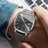 Fashion Square Men Business Watches Analog Calendar Quartz Watch for Mens Clock Reloj Hombre（Without Box） 2