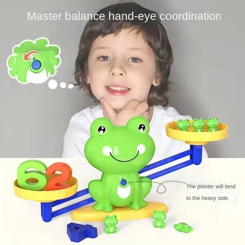 Mathematical Intelligence Math Toys Funny Frog Scale Children's Early Education Toys Addition Subtraction Balance Enlightenment math toys educational toys teaching aids toys