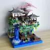Taohuatan Lake Themed Micro Brick Set with LED Lighting: Creative Adult Toy, Classic Chinese Landscape, Unique Nighttime Display 4