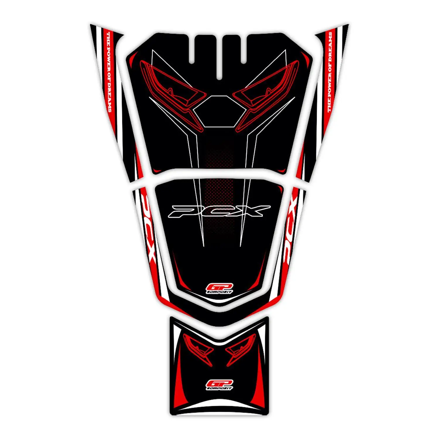

GP Composite For PCX 125 2021-2022 Compatible Tank Pad Red