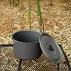 4L Outdoor Hanging Pot, Camping Picnic Large Soup Pot, Portable Cookware, Firewood Cooking Pot 3
