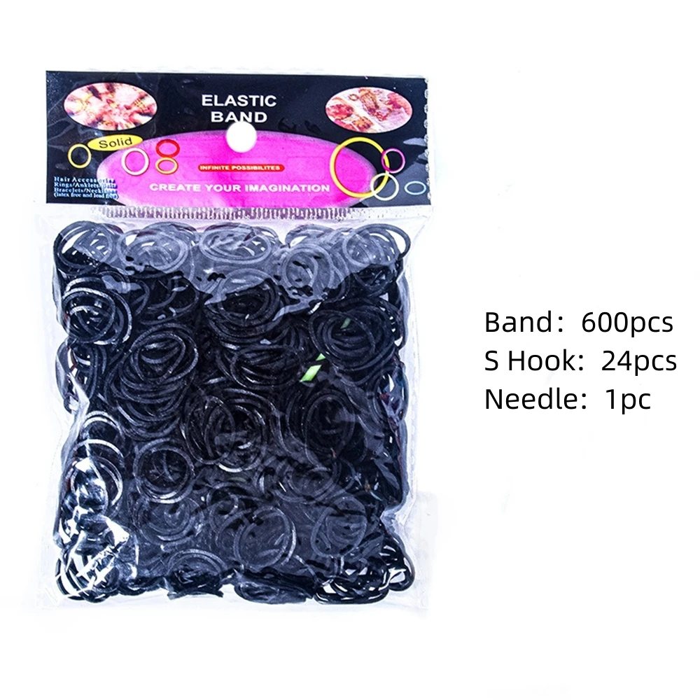Vibrant Elastic Rubber Loom Bands Kit for Kids - DIY Crafting and Jewelry Making Supplies (600 Pieces)