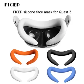 FICEP For Meta Quest 3 Replacement Silcone Face Cover Protective Mask Dust Sweat-Resistant Replaceble for Quest 3 Accessories