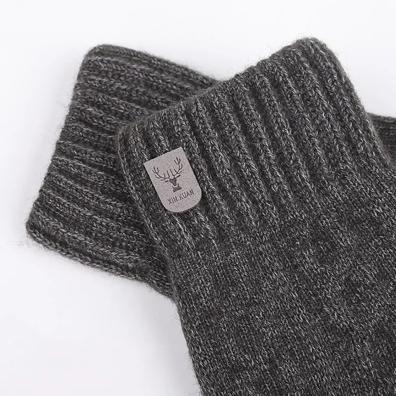 Men Warm Gloves Winter Touch Screen Fleece Wool Knitted wool gloves winter gloves touch screen gloves