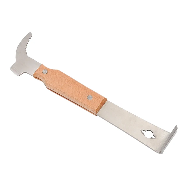 Rozsdamentes Acél Méh Kaptárhorogkaparó Multifunkcionális Méhészeti Kaptár Kaparó Méhészkészlet Keret Tisztítószerszáma - Image 2