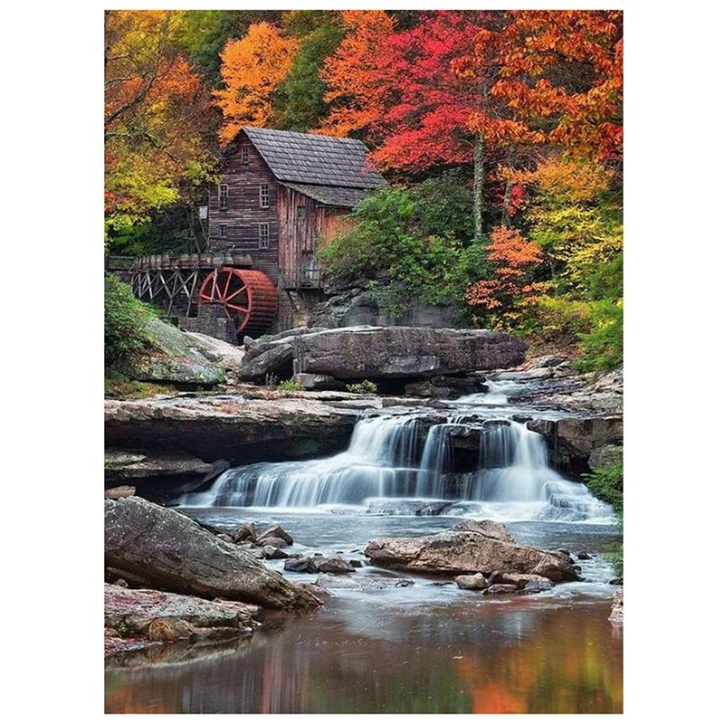 

Набор для алмазной живописи 5D «сделай сам», набор для алмазной живописи «сделай сам», украшение для стен дома «Водопад», 1 упаковка