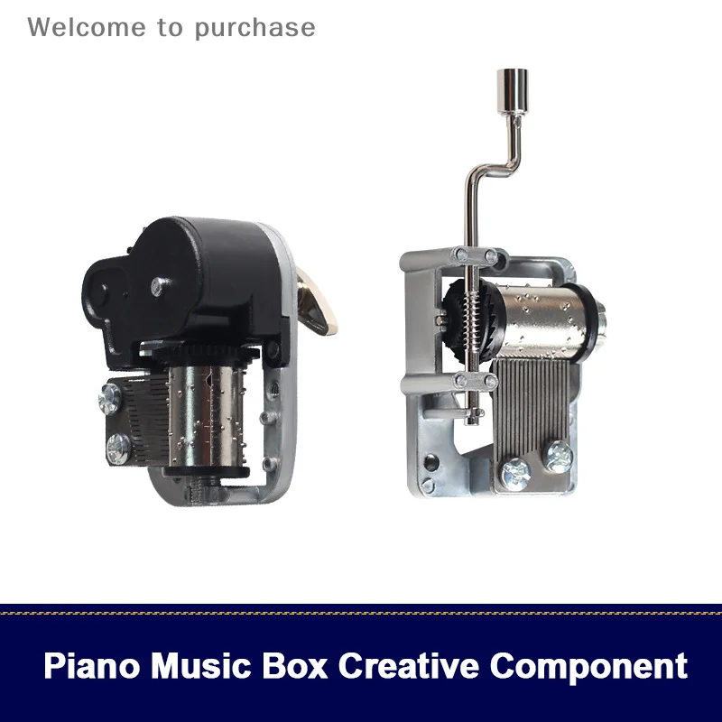 DIY Music Box Home Decorative Collectibles Mechanical Hand Crank Music Box Mini Hand Cranking Movement Five Songs Choice
