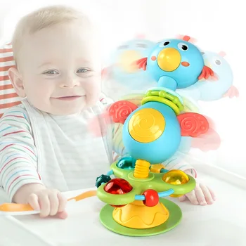 Cartoon Baby soothing ringing toy with fun sound effects nursery rhyme baby dining table suction cup puzzle early education toy 1