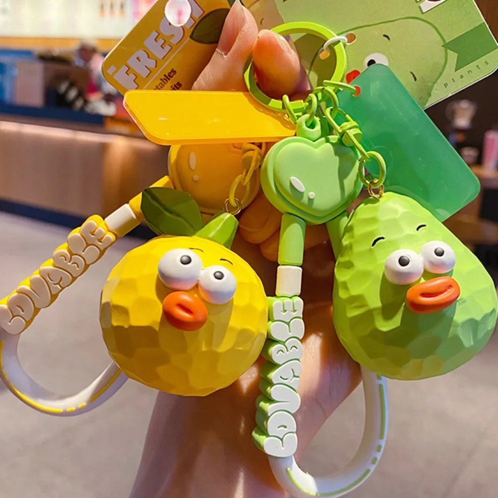 Pitaya Fruits Series Portachiavi Durian Avocado Style Fruits Portachiavi Decor Funny Cartoon Simulation Avocado Portachiavi Bag Pendant