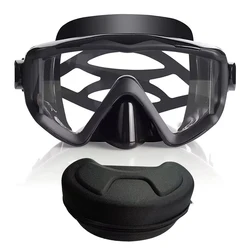 Premium Silicone Snorkeling and Diving Mask with UV Protection (Black and Box)