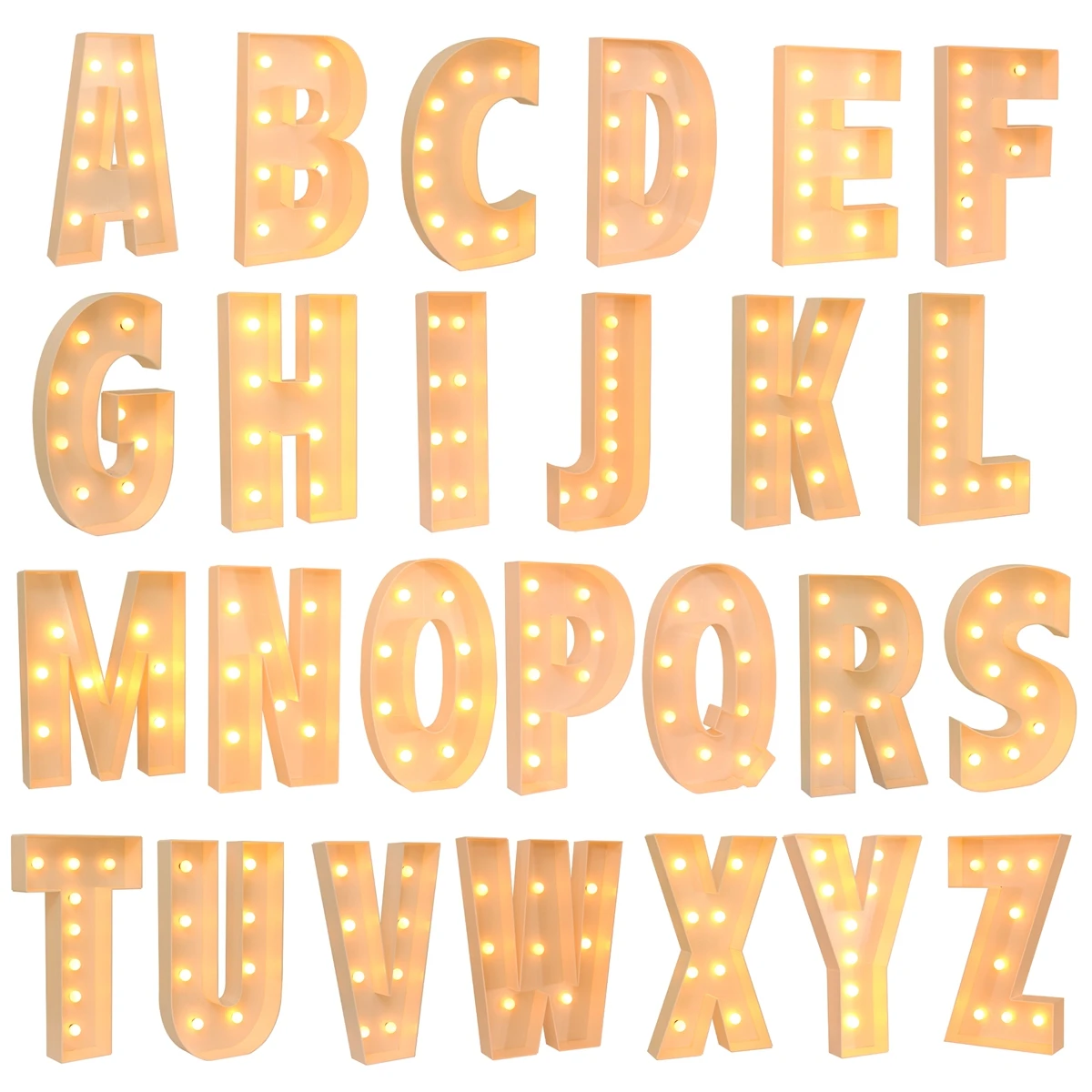 Tongjoy Lettere luminose per tendone da 90 cm, grandi lettere