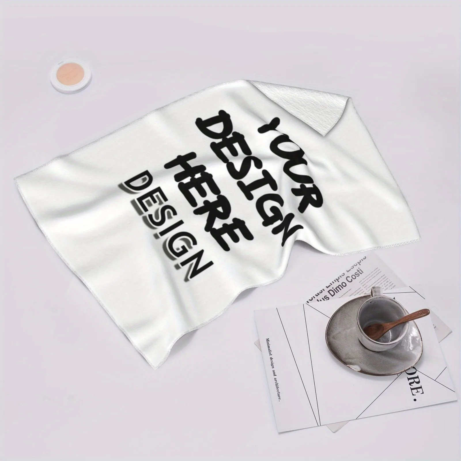 Customized Modern Woven Polyester Towels - Soft, Hand-Washable Rectangular Towels for Indoor and Outdoor Use - Personalized Home Decor and Party Accessory Set